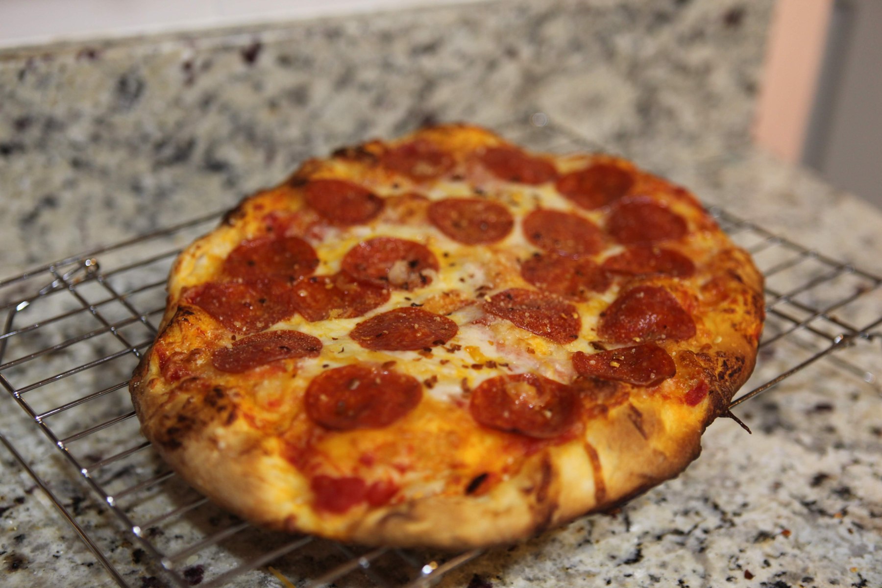 White Pizza on Dark Parchment