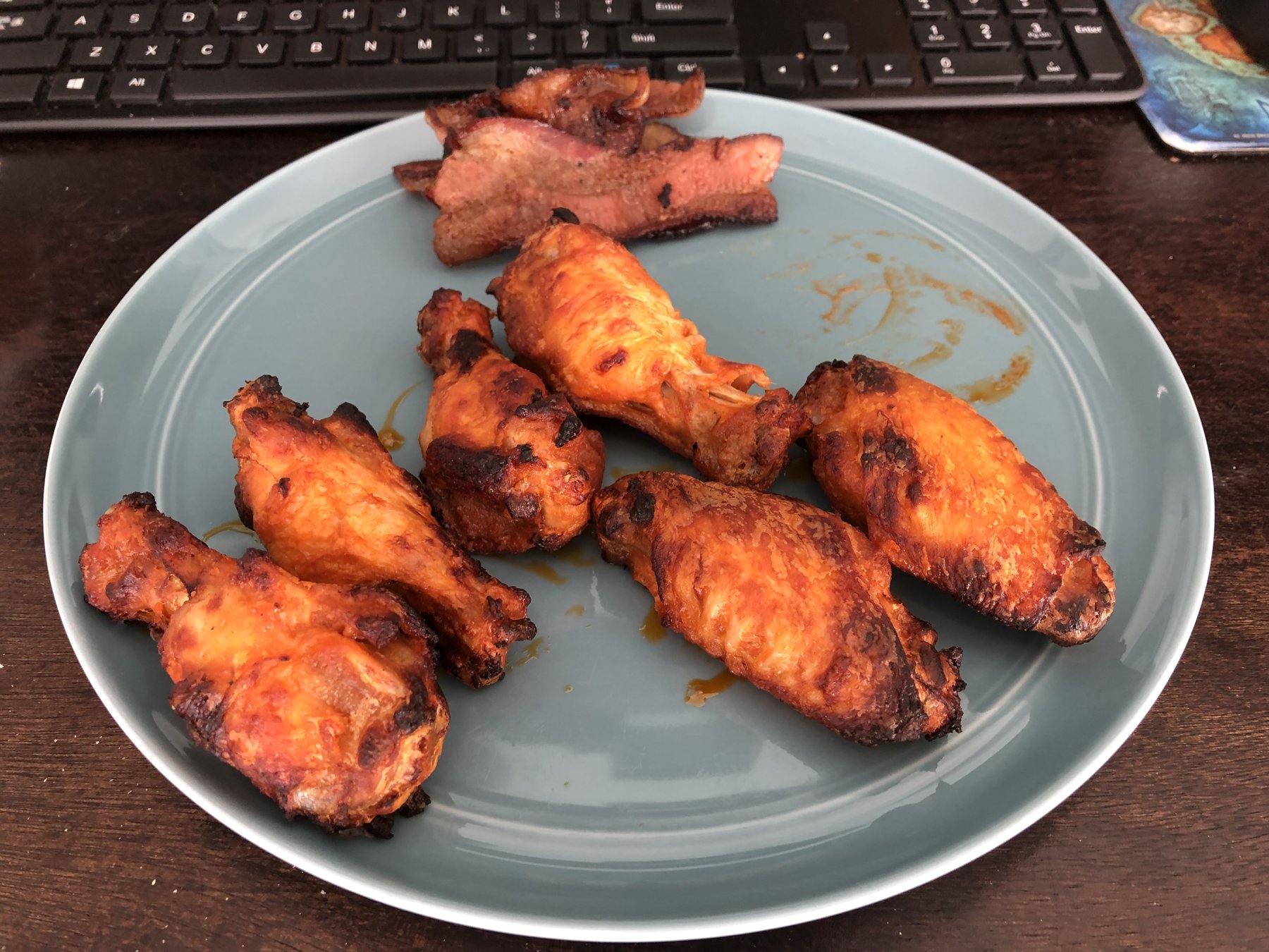 Wings and Bacon at the Home Office, No Regrets