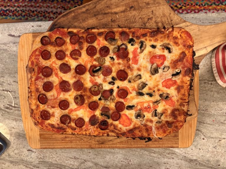 A little homemade pan pizza